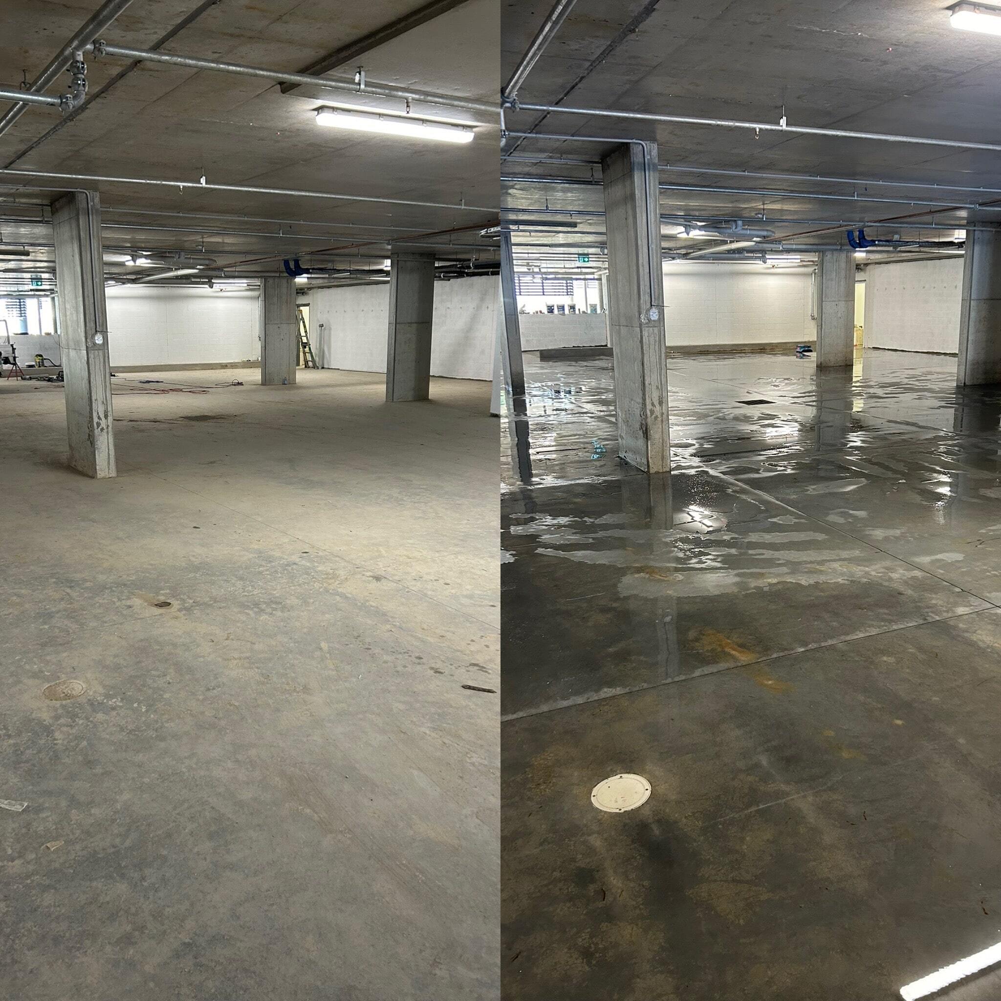 commercial carpark pressure cleaning