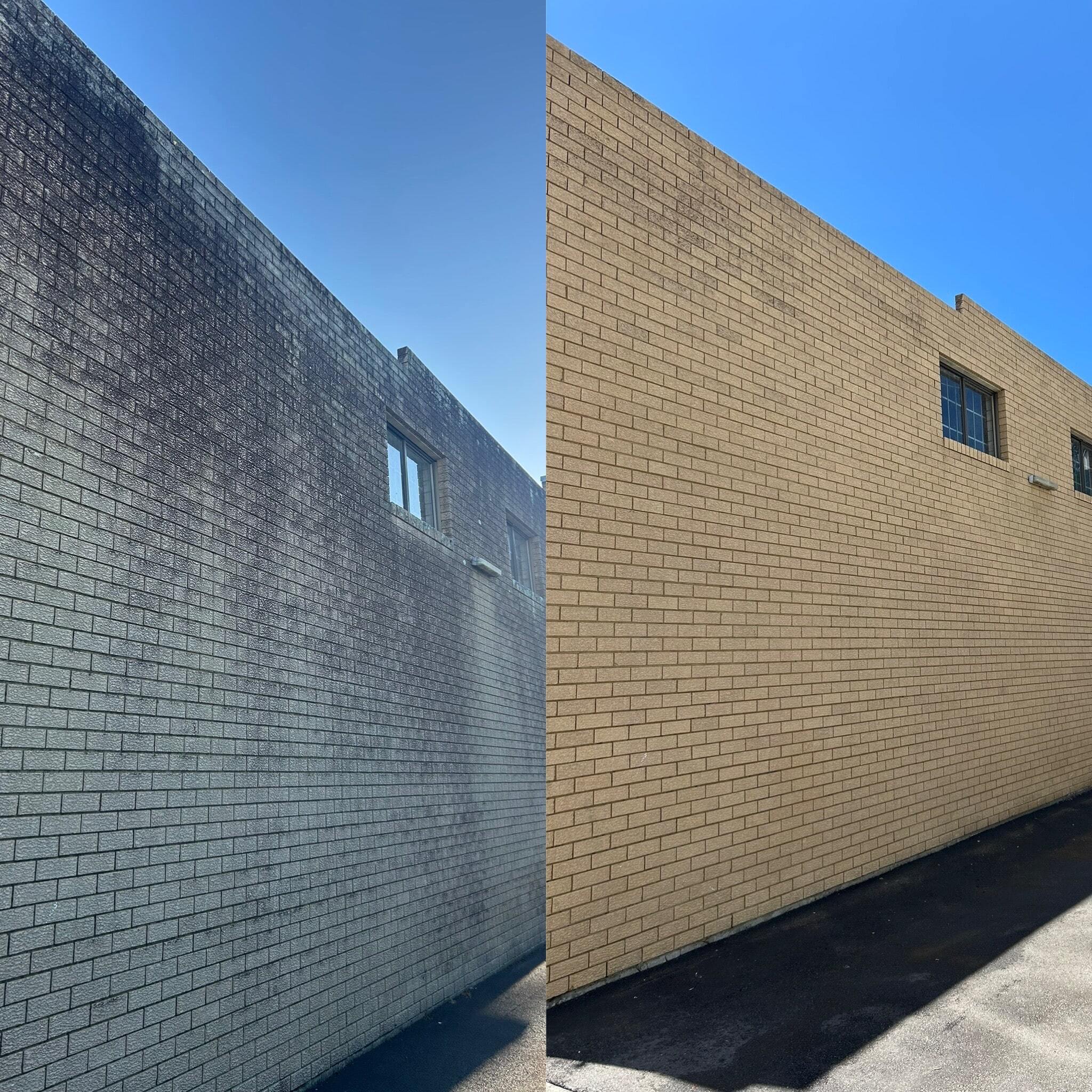 commercial pressure cleaning brick building